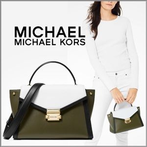 Michael Kors NWT Whitney Olive Satchel Set